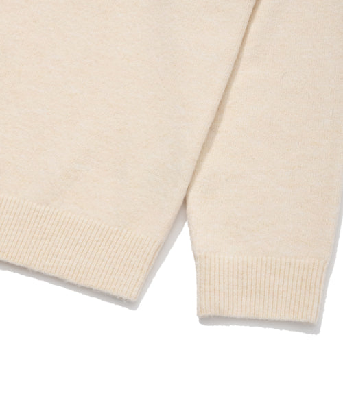 round neck cardigan cream