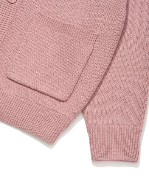 Basic V-neck cardigan pink