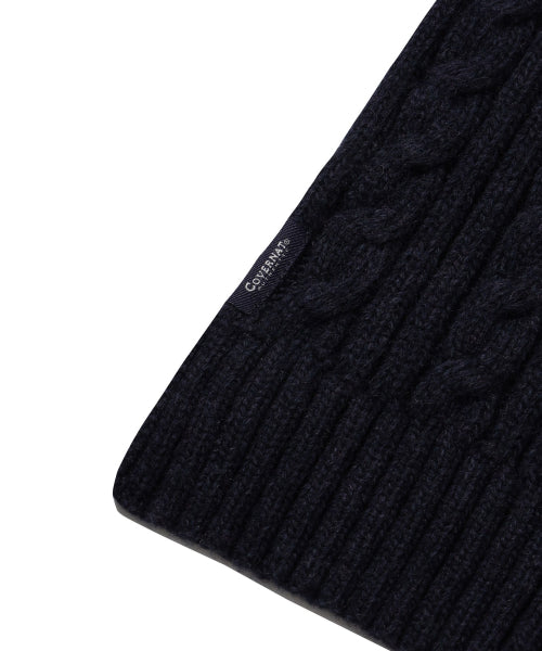 AUTHENTIC C LOGO CABLE WOOL MUFFLER