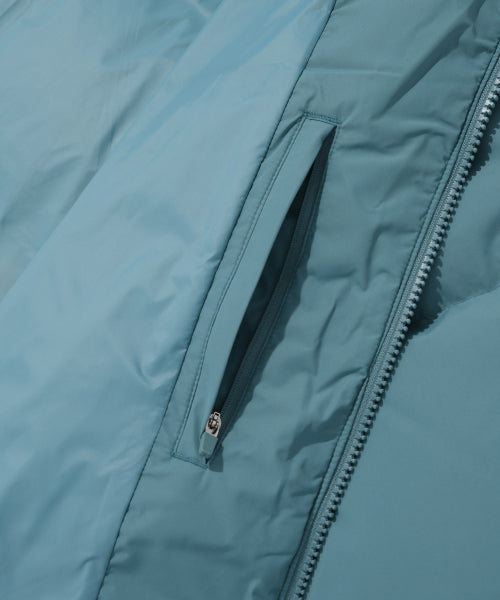 Logo Duck Down Puffin Short Puffer Blue