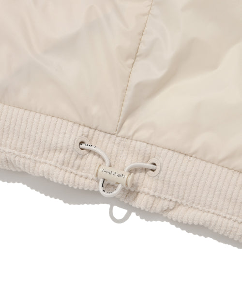 Corduroy Short Puffer Ivory