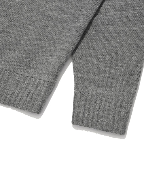 Wappen Knit Cardigan Gray