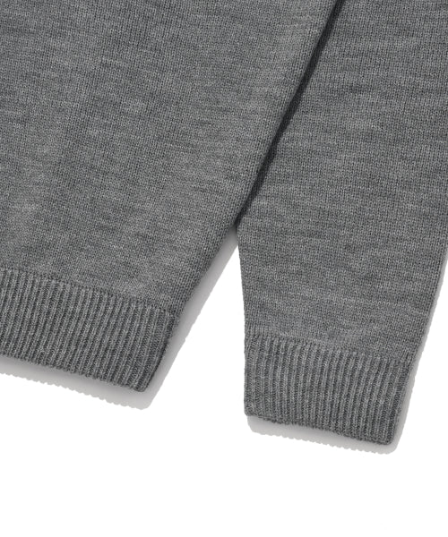Heart and pen cardigan gray