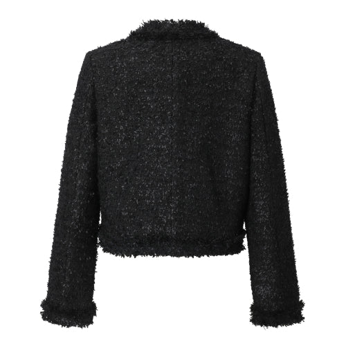 Antique Crop Tweed Jacket (black)