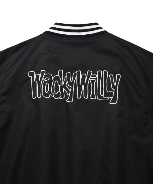 Nylon Varsity Jacket Black