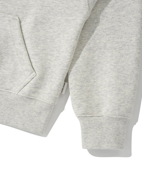 Women's Lily and Pen Crop Hooded Zip-Up Oatmeal