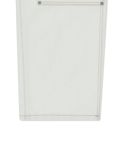 Double Ni Carpenter Denim Pants Cream