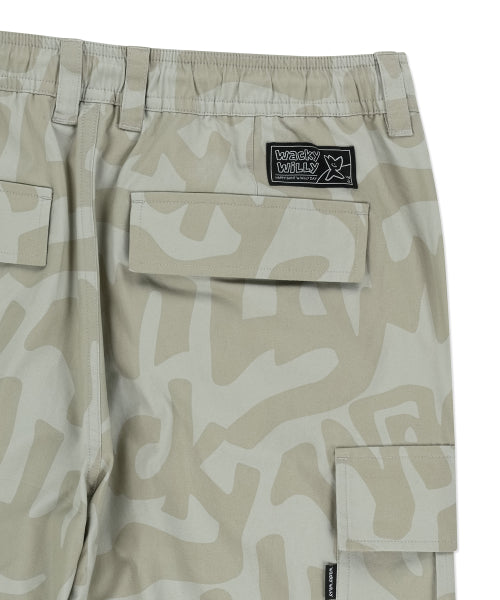 Camouflage Graphic Cargo Pants Ivory