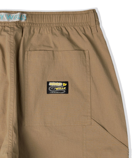 Cotton Parasuit Pants Beige