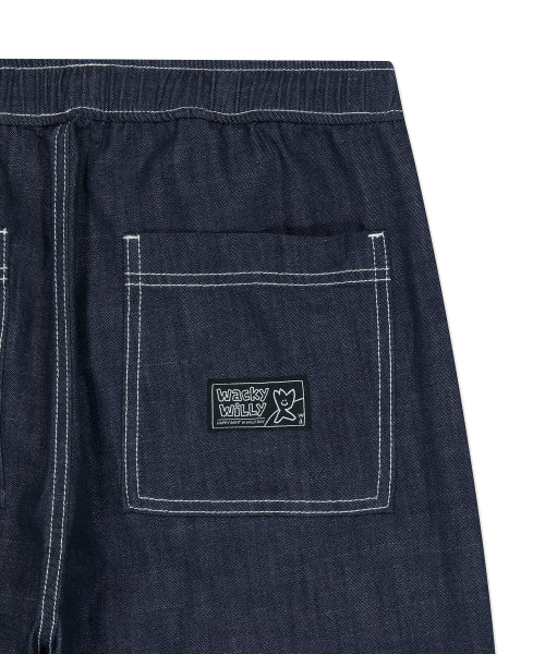 Easy denim pants blue