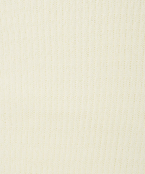 One point short sleeve pullover knitwear ivory