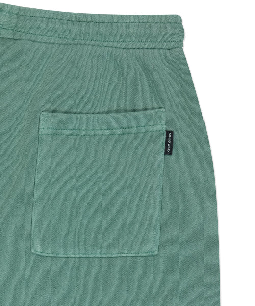 Pigment Washing Sweat Shorts Green