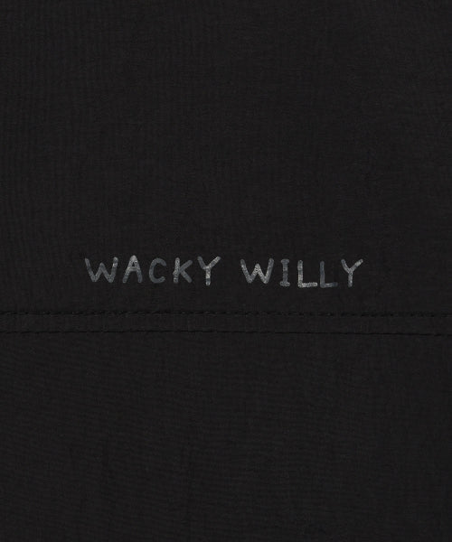 Women's Nylon Short Sleeve Zip-Up Jumper Black