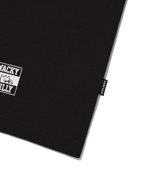 Multi-graphics short-sleeved T-shirt black
