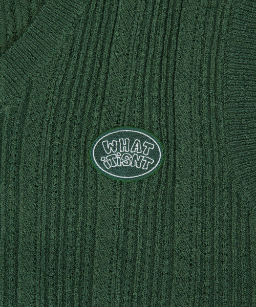 Wappen Skashi V-Neck Knit Vest Khaki
