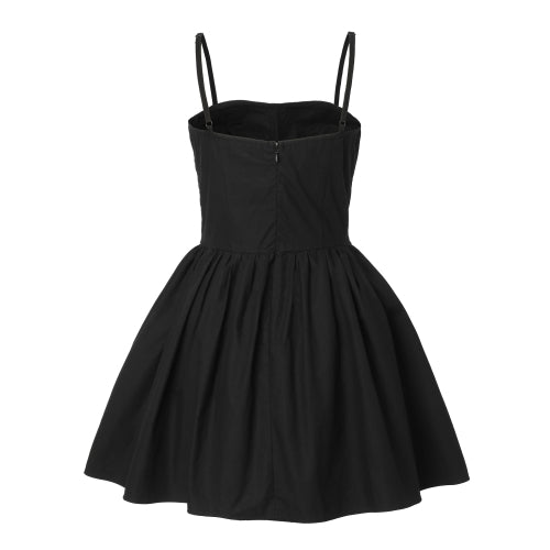 Flare Layered Mini Dress (black)