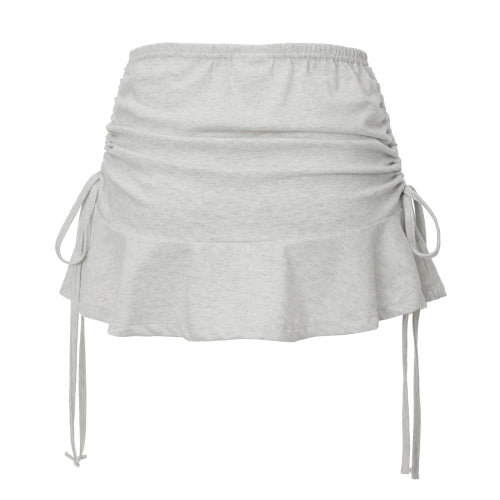 Ribbon Shirring Skirt (melange)