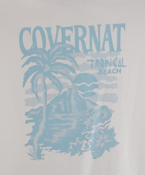 Cool Cotton Sunset Tropical Graphic T-shirt White