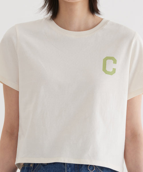 (W) C-LOGO CROP FIT T-SHIRT
