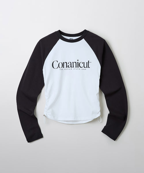 CONANICUT Raglan Shirring Long-Sleeved T-Shirt_SPLWF49G51