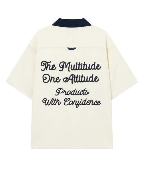 LETTERING RESORT HALF SHIRTS