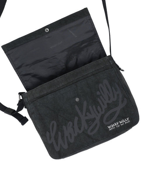 Crackwashing Mini Cross Bag Black