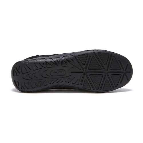 Romari Suede Bendable Flat Sneakers Black FLOTFA3W56