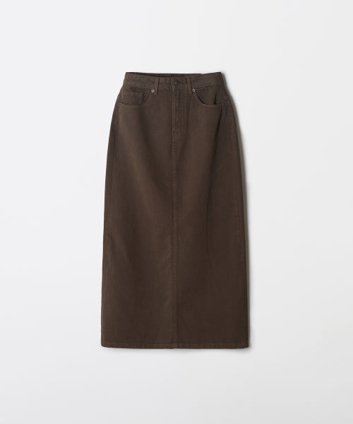 Twill Cotton Long Skirt_SPWHF49G01