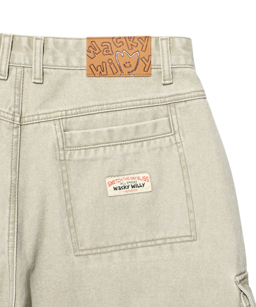 cargo denim pants khaki