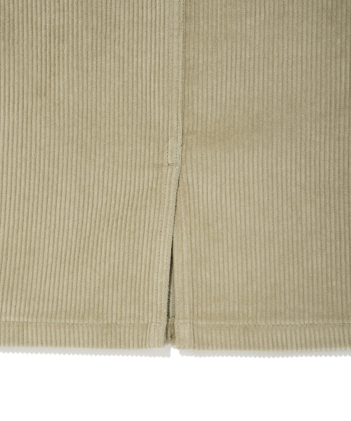 Women's Corduroy Carpenter Midi Skirt Light Khaki