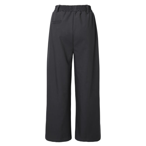 Pintuck Wide Slacks (charcoal)