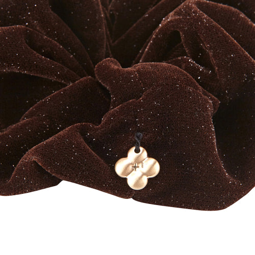 Velvet Hair Scrunchies Brown FLOTFA3A08