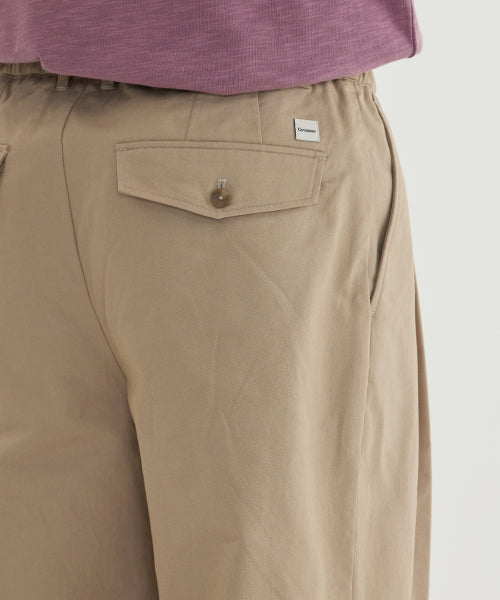 <easy pants> BASIC TWILL 1-TUCK PANTS</easy>