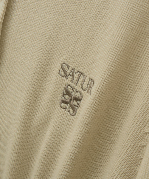 (W) Loren Basic Crew Neck Fine Cardigan Beige