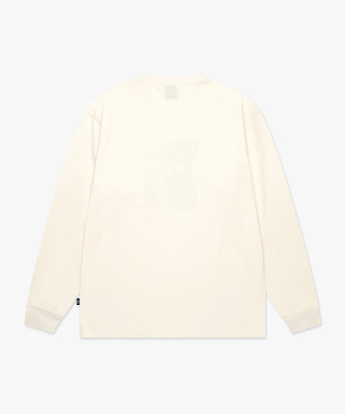 BEAR UNIV LONG SLV TEE ivory