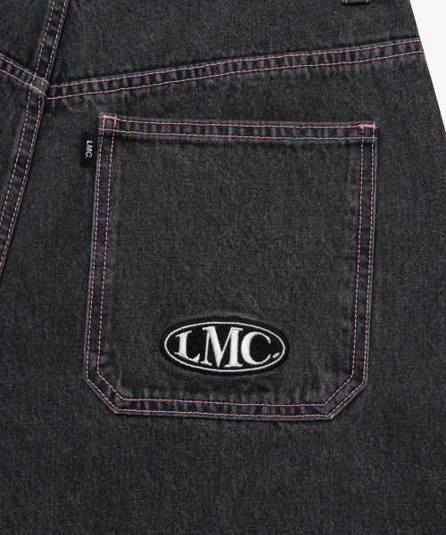 CNTRST ST DOUBLE KNEE DENIM PANTS gray