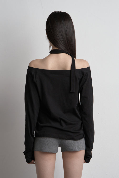 FAKE PANTS LONG SLEEVE BLACK