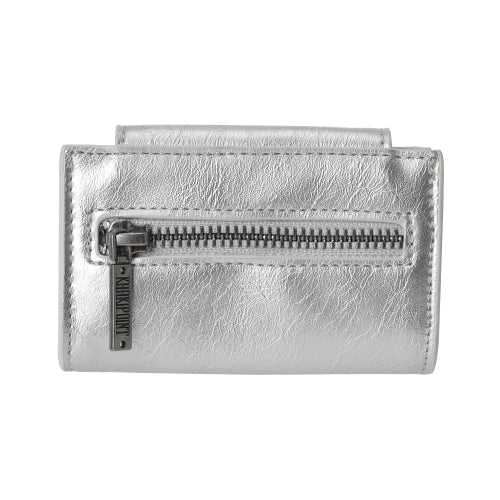Leather Card Wallet (silver)