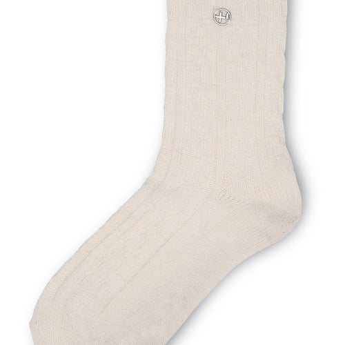 Cable Knit Socks Ivory FLOTFA3L10