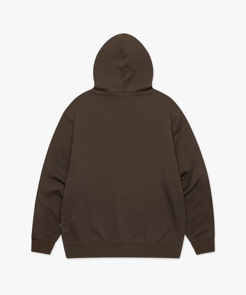 SERIF LOGO HOODIE brown