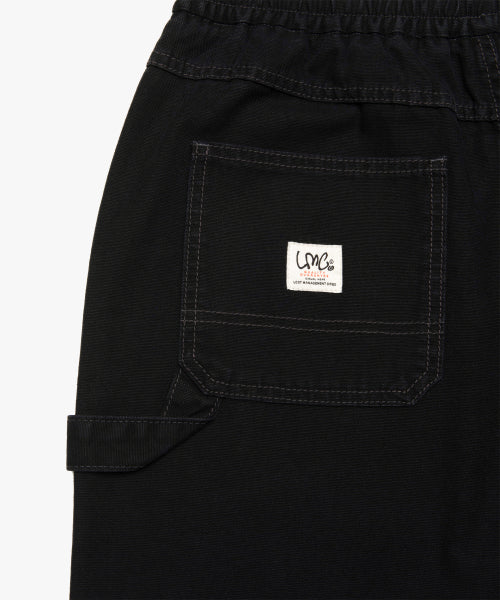CONTRAST STITCH WORK PANTS black