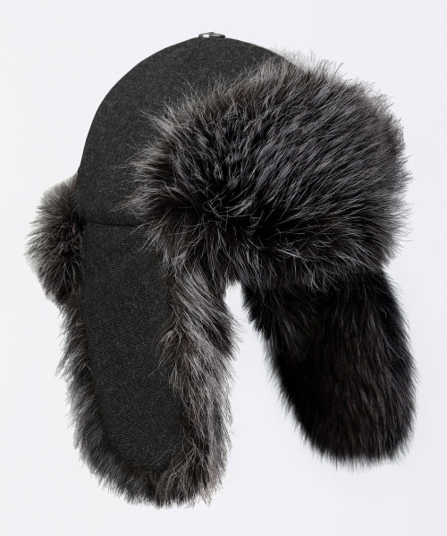 Wool Trooper Hat Charcoal