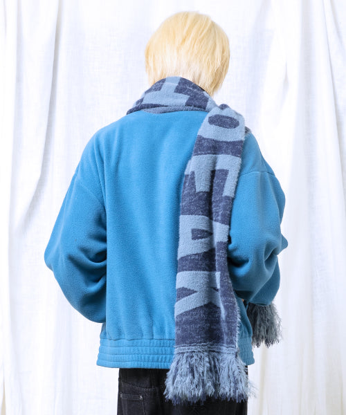 GAC030 Panatic Hair Ornament Jacquard muffler (NAVY)