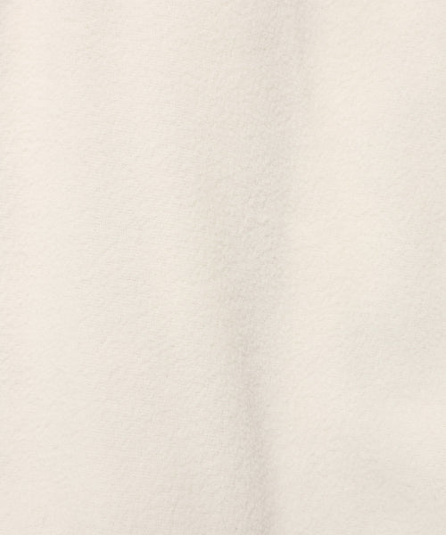 fleece pattern hooded jumper cream