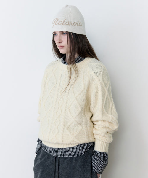 MOHAIR LOOSE FIT KNIT IVORY