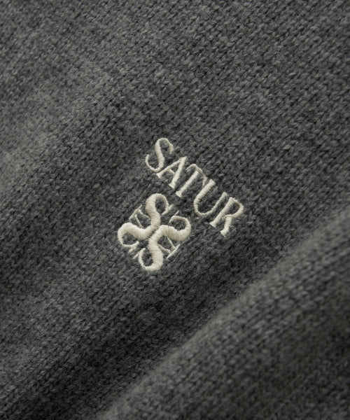 (W) Classic Turtle Neck Knit Charcoal