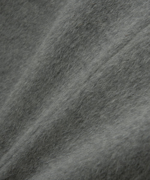 (W) Cashmere Wool Blend Single Blazer Melange Gray