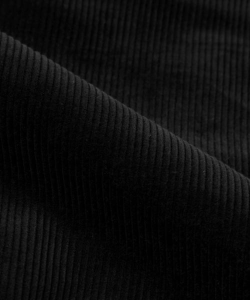 SHERPA CORDUROY STUDDED WESTERN JACKT_BLACK