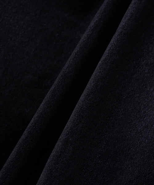 Velvet Denim Mid-Length Hood Coat Indigo