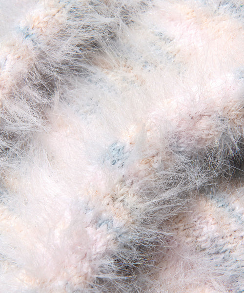 Hairy Mini muffler beige